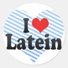 I Liebe Latein Runde Aufkleber