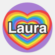 I Liebe Laura. Liebe I Sie Laura. Herz Aufkleber