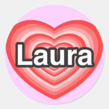 I Liebe Laura. Liebe I Sie Laura. Herz Sticker