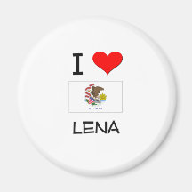 I Liebe LENA Illinois Kühlschrankmagnete