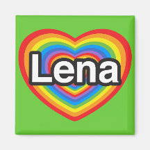 I Liebe Lena. Liebe I Sie Lena. Herz Kühlschrankmagnete