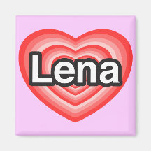I Liebe Lena. Liebe I Sie Lena. Herz Magnete