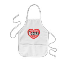 I Liebe Lena. Liebe I Sie Lena. Herz Schürzen