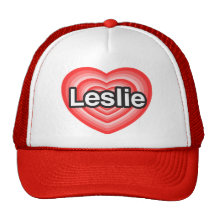 I Liebe Leslie. Liebe I Sie Leslie. Herz Baseball Mütze