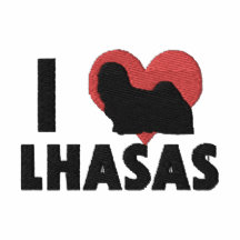 I Liebe-Lhasas gesticktes T-Shirt