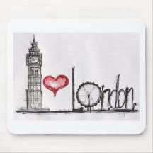 I Liebe London Mousepads