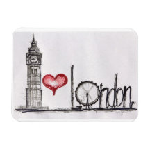 I Liebe London Vinyl Magnet