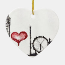 I Liebe London Weihnachtsornament