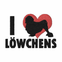 I Liebe-Lowchens gesticktes langes Hülsen-T-Shirt