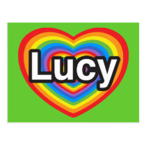 I Liebe Lucy. Liebe I Sie Lucy. Herz postkarten
