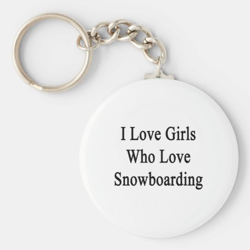 I Liebe-Mädchen die LiebeSnowboarding Schlüsselband