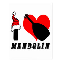 I Liebe-Mandolinen-Entwurf Postkarte