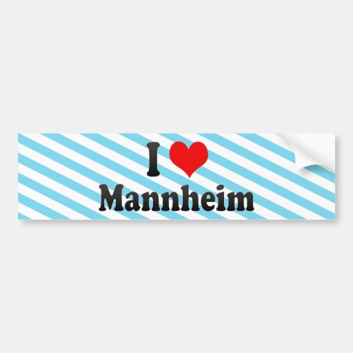 I Liebe Mannheim, Deutschland Auto Sticker
