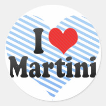I Liebe Martini Runder Sticker