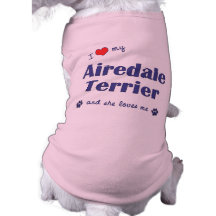 I Liebe mein Airedale-Terrier (weiblicher Hund) Haustierklamotten