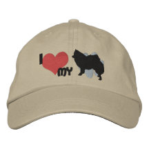 I Liebe mein amerikanischer Eskimohundegestickter  Bestickte Mützen