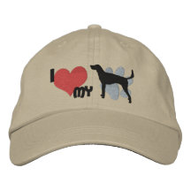 I Liebe mein amerikanischer Foxhound-gestickter Hu Bestickte Baseballcaps