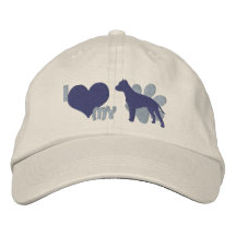I Liebe mein amerikanisches Staffordshire-Terrier Besticktes Baseballcap