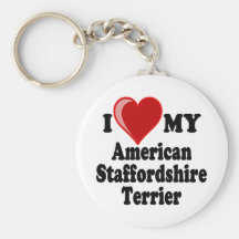 I Liebe mein amerikanisches Staffordshire-Terrier- Schlüsselband