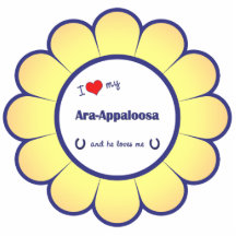 I Liebe mein Ara-Appaloosa (männliches Pferd) Fotostatue