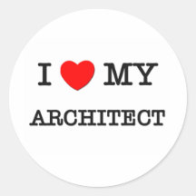 I Liebe mein ARCHITEKT Runde Sticker