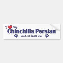 I Liebe mein Chinchilla-Perser (männliche Katze) Autosticker