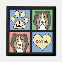 I Liebe mein Collie Magnets