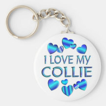 I Liebe mein Collie Schlüsselanhänger
