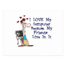 I Liebe mein Computer Postkarten