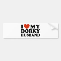 I Liebe mein Dorky Ehemann Autosticker