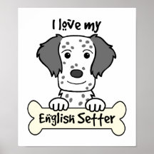 I Liebe mein englischer Setzer Posterdrucke