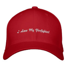 I Liebe mein Feuerwehrmann! Gestickter Hut Bestickte Caps