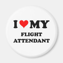 I Liebe mein Flugbegleiter Kühlschrankmagnet
