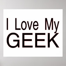I Liebe mein Geek Posterdruck