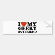 I Liebe mein Geeky Freund Auto Sticker