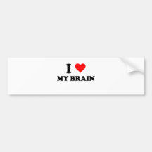 I Liebe mein Gehirn Autosticker