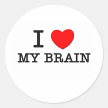 I Liebe mein Gehirn Sticker