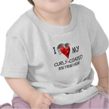 I Liebe mein Gelockt-Überzogener Retriever Tshirts