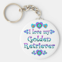 I Liebe mein goldener Retriever Schlüsselbänder
