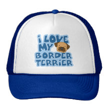 I Liebe mein Grenzterrier-Hut Netz Caps