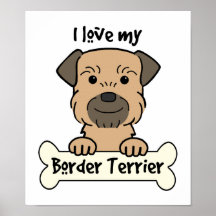 I Liebe mein Grenzterrier Plakat