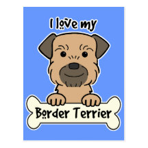 I Liebe mein Grenzterrier Postkarte