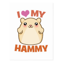 I Liebe mein Hammy Postkarte