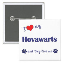 I Liebe mein Hovawarts (mehrfache Hunde) Button