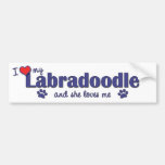 I Liebe mein Labradoodle (weiblicher Hund) Autosticker