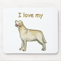 I Liebe mein Labrador-Retriever Mauspad