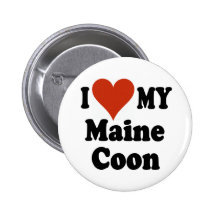 I Liebe mein Maine-Waschbär-Knopf Anstecknadelbuttons