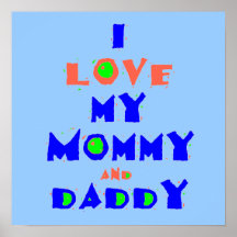 I Liebe mein MAMA-u. VATI-PLAKAT Druck