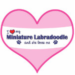 I Liebe mein MiniaturLabradoodle (weiblicher Hund) Photo Skulptur