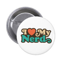 I Liebe mein Nerd Anstecknadelbutton
